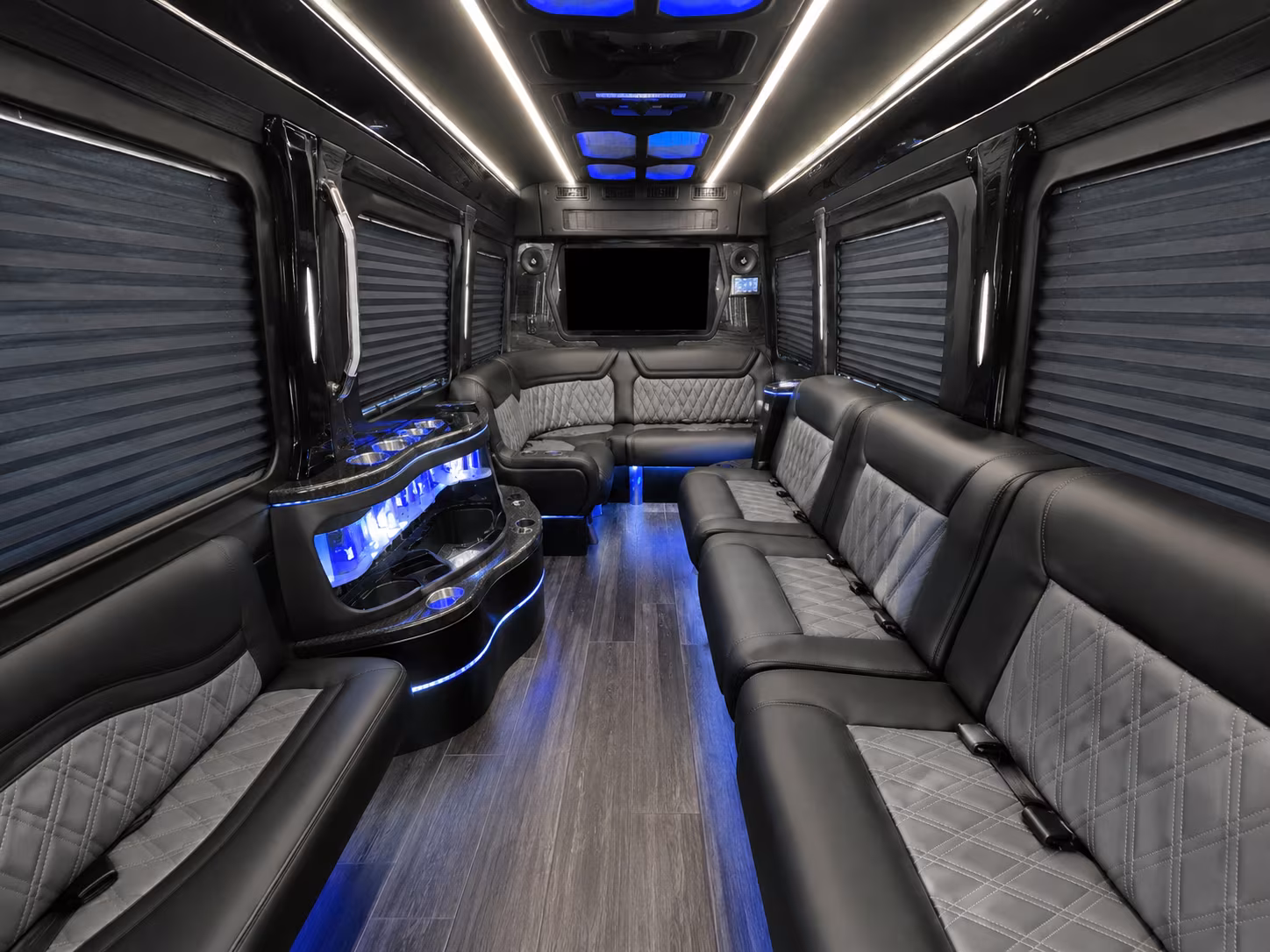 honolulu 20 passenger party bus inside