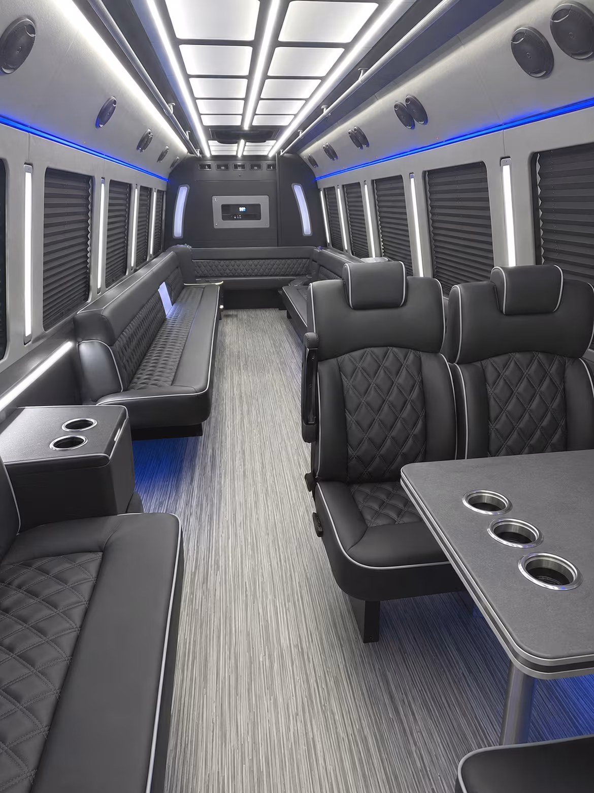 honolulu 25 passenger party bus inside