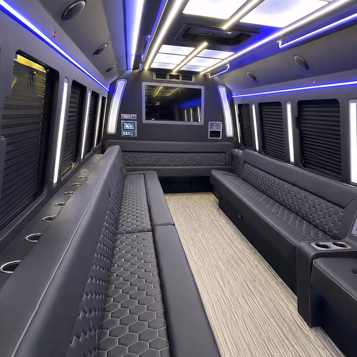 honolulu 40 passenger party bus inside