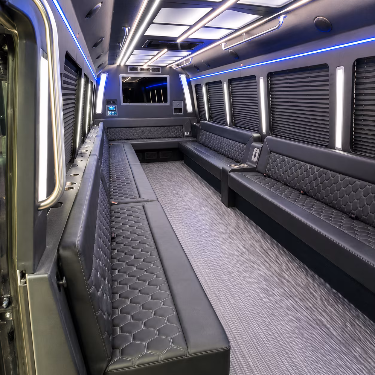honolulu 40 passenger party bus interior