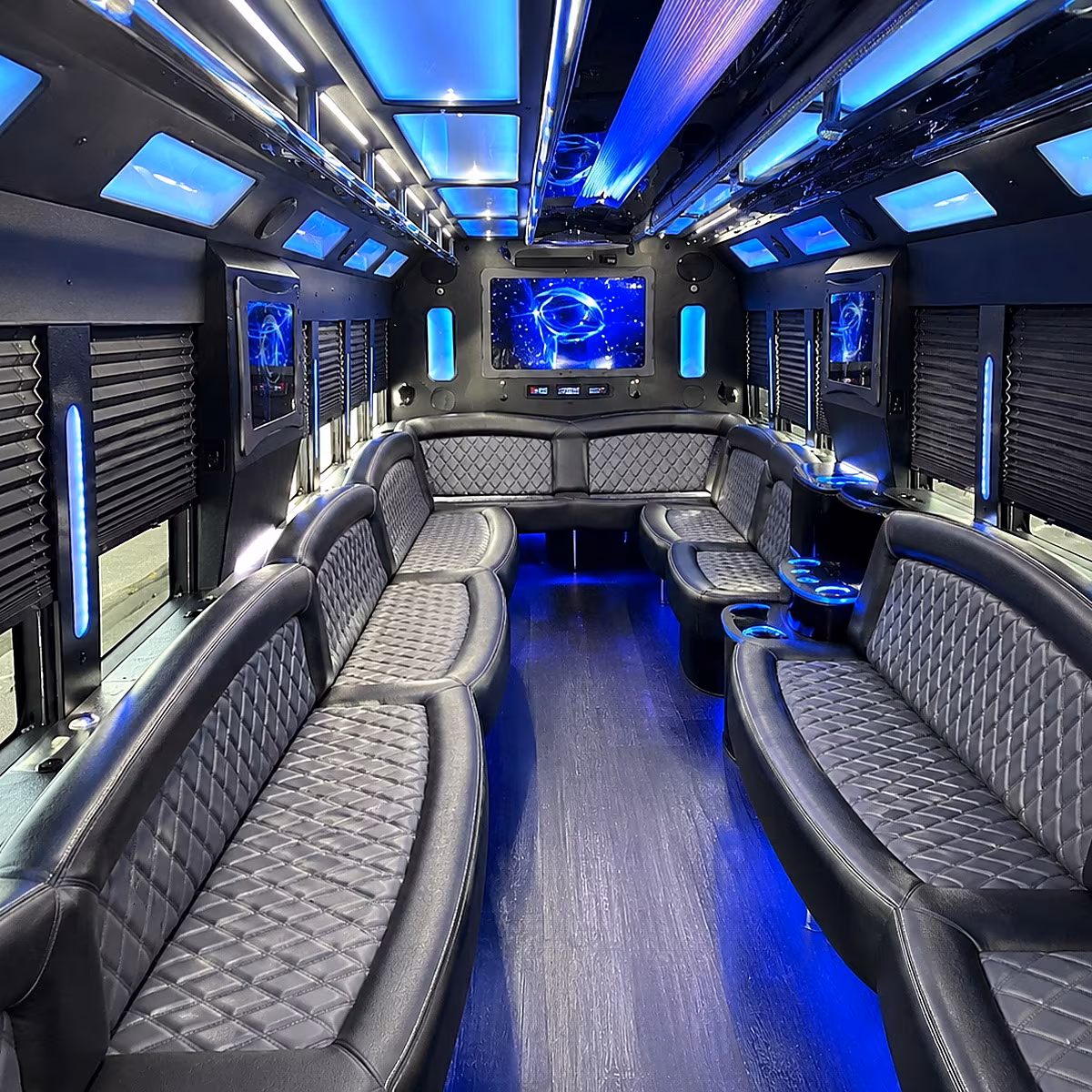honolulu 50 passenger party bus interior