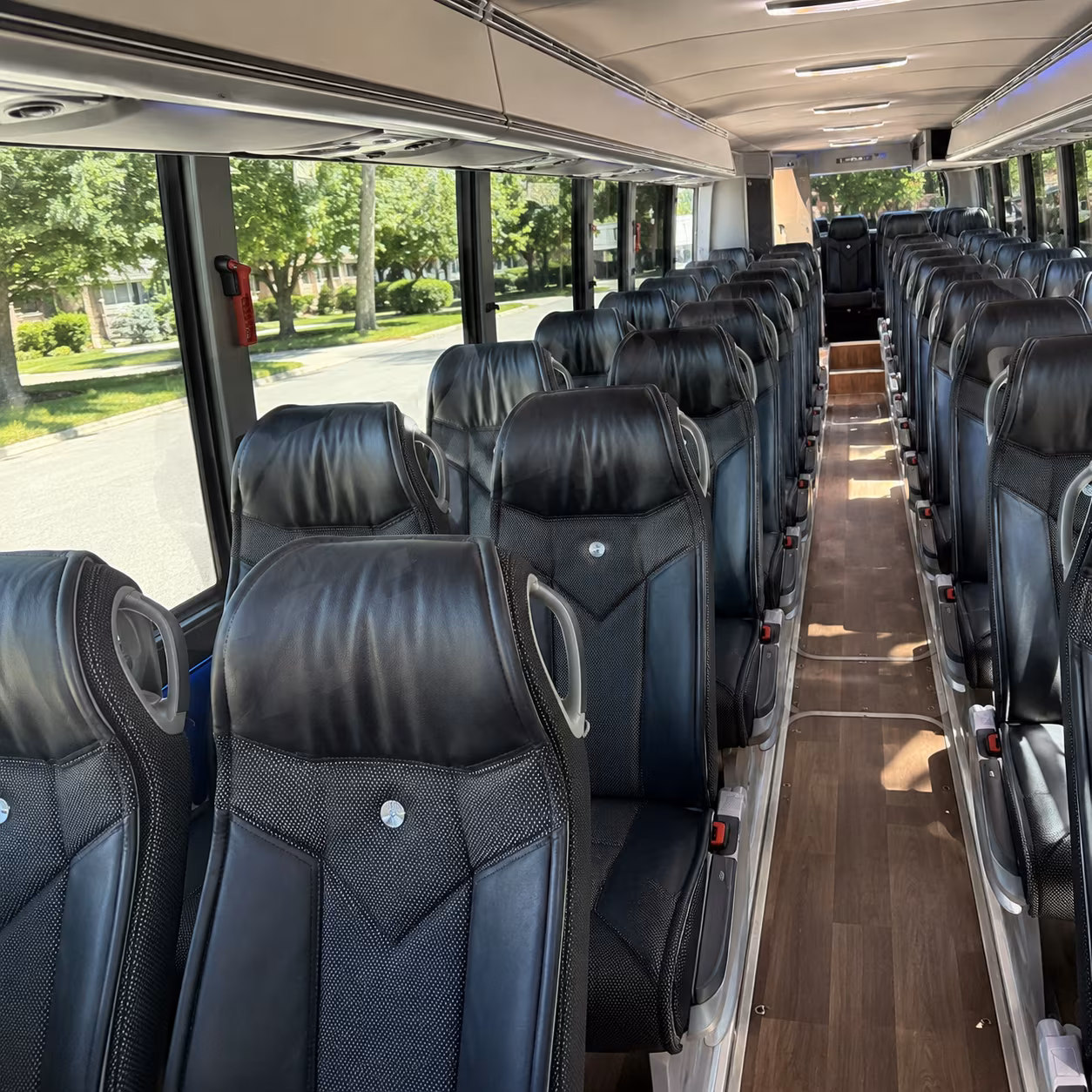 honolulu 56 passenger charter bus inside