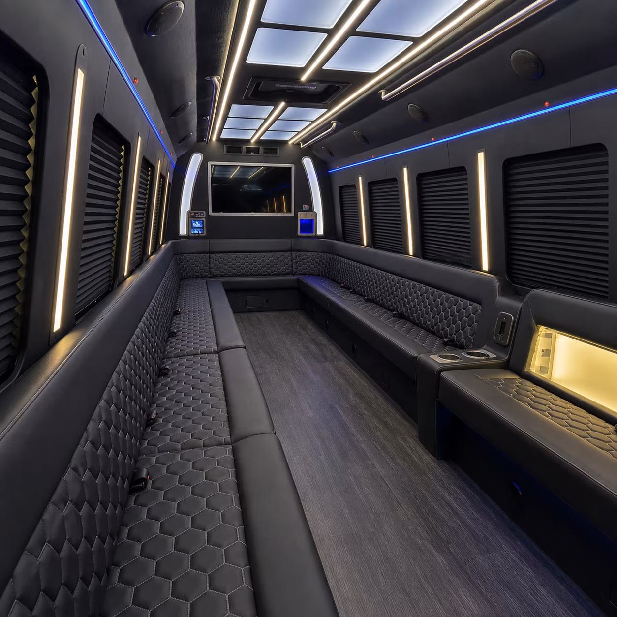 honolulu party bus rental interior